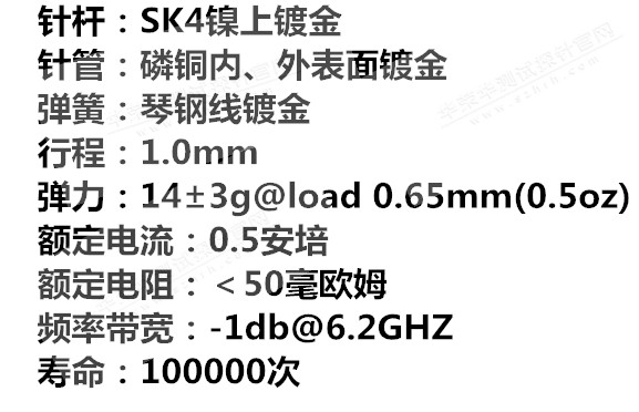 026-BJ-5.7L、BGA雙頭探針、測試探針