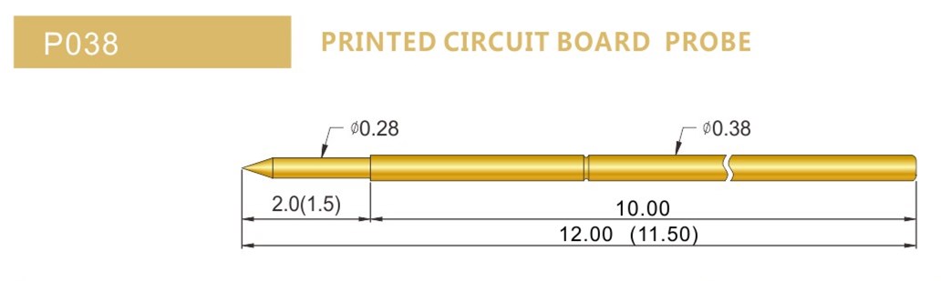 PA038探針尺寸，華榮華探針廠家